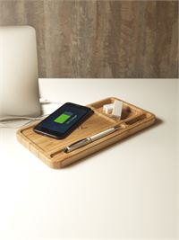 Organizer da scrivania con ricarica wireless 5 W